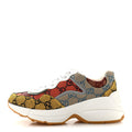 Monogram Multicolor Demetra Womens Rhyton Sneakers 35.5 Yellow Blue Great White Tabasco