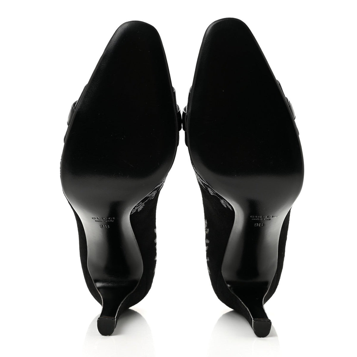 Suede Brocade Pumps 9 Black