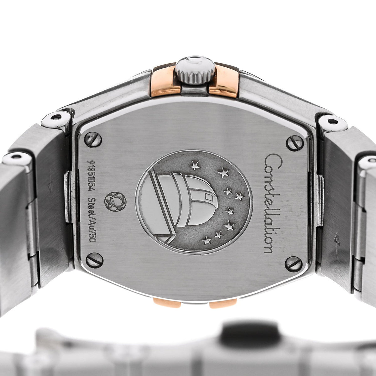 Stainless Steel 18K Red Gold Diamond Mother of Pearl 24mm Constellation Quartz Watch 123.20.24.60.55.005