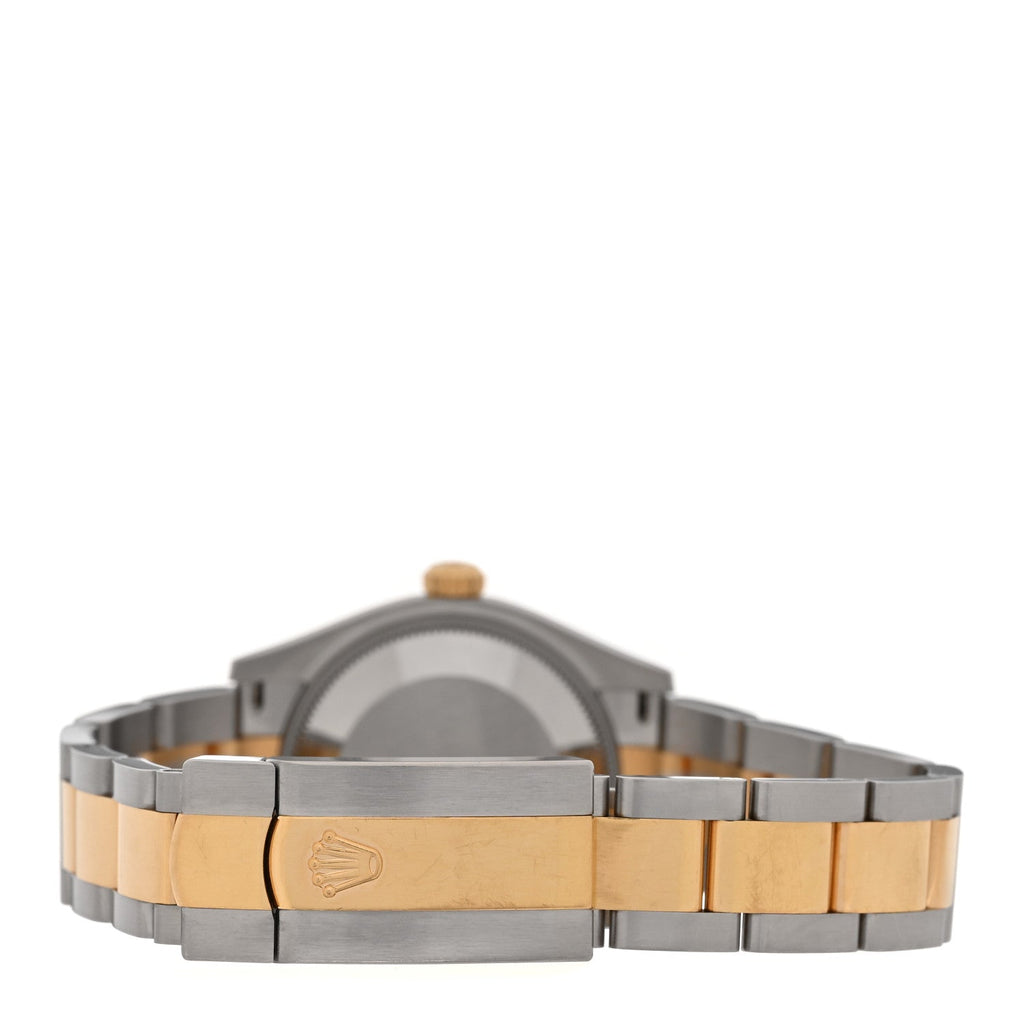Stainless Steel 18K Yellow Gold Diamond 31mm Oyster Perpetual Datejust Watch Dark Grey 278273