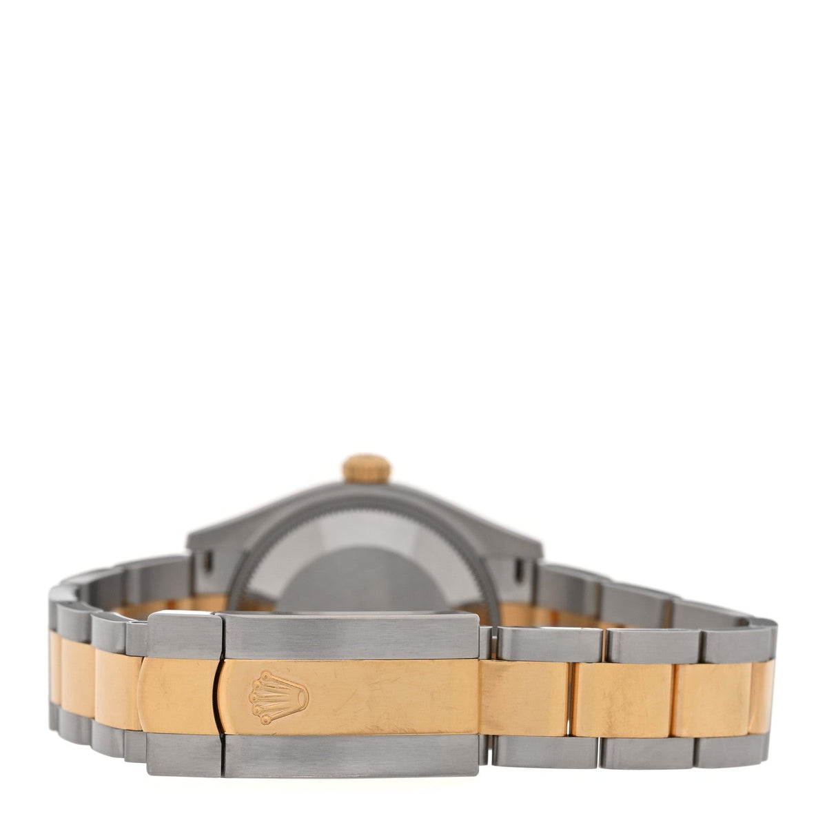 Stainless Steel 18K Yellow Gold Diamond 31mm Oyster Perpetual Datejust Watch Dark Grey 278273