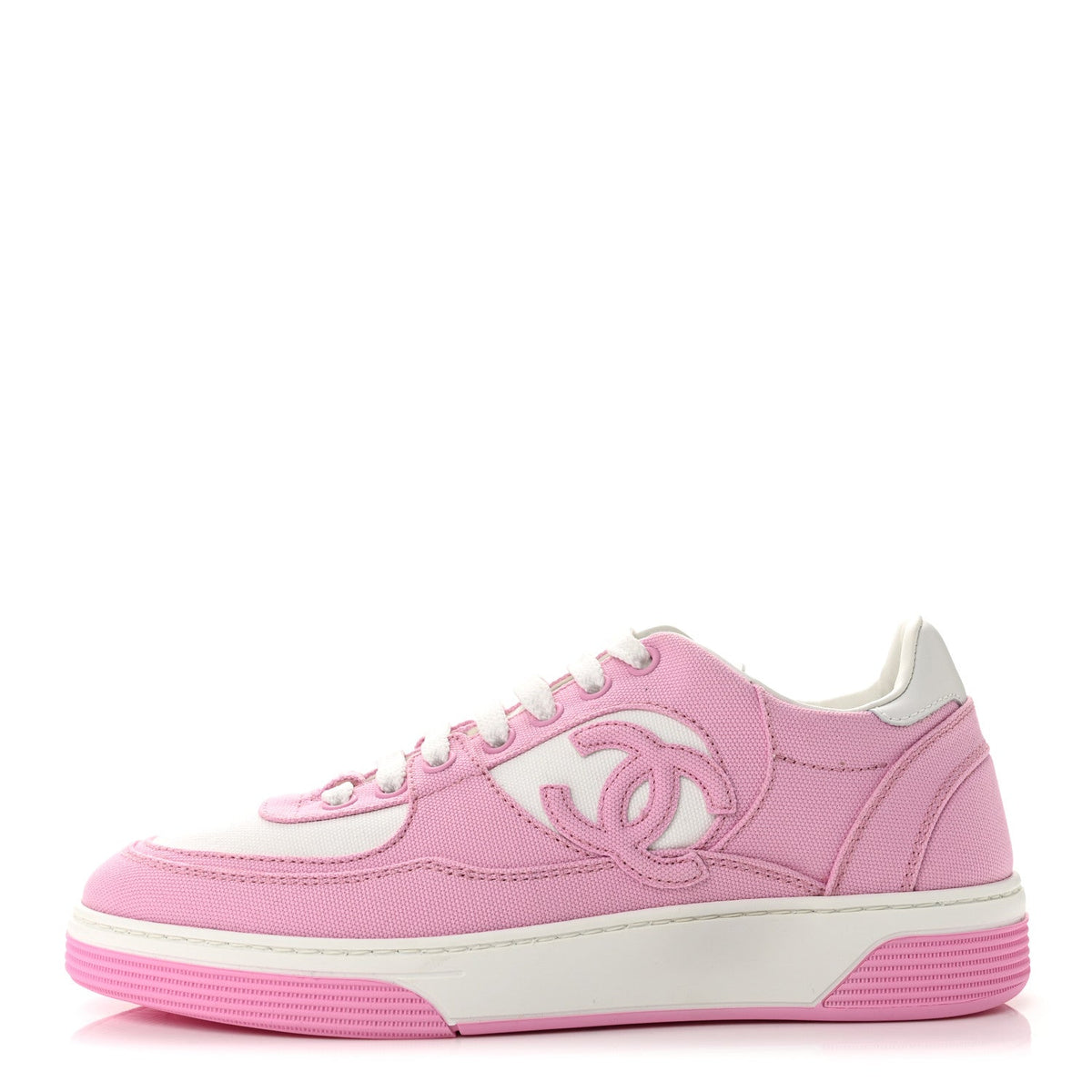 Cotton Sneakers 37.5 Pink White