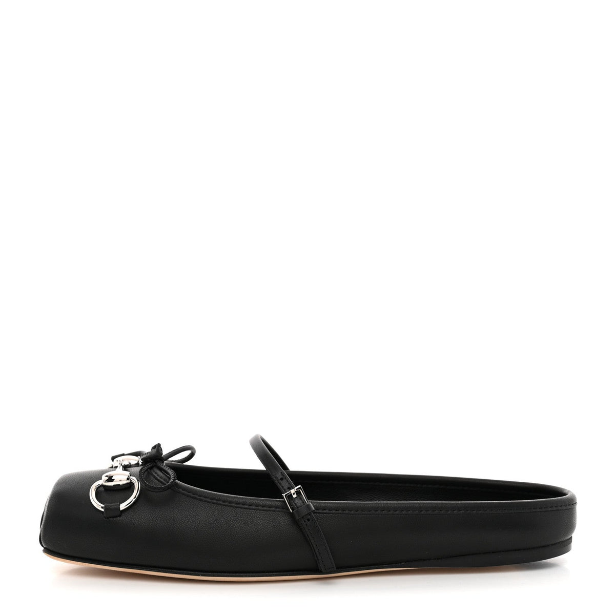 Calfskin Horsebit Ballet Mules 37 Black