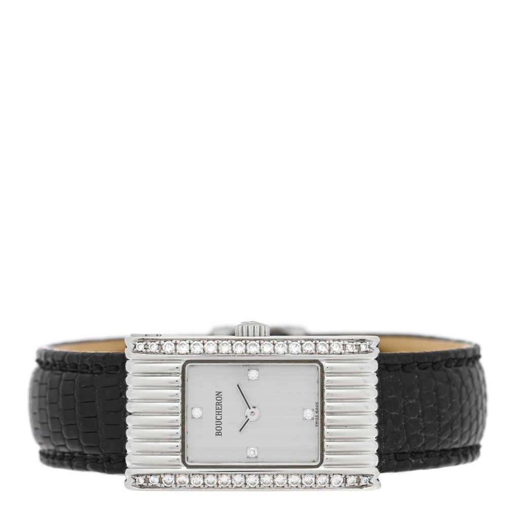 Stainless Steel Alligator Diamond 18mm Reflet Quartz Watch