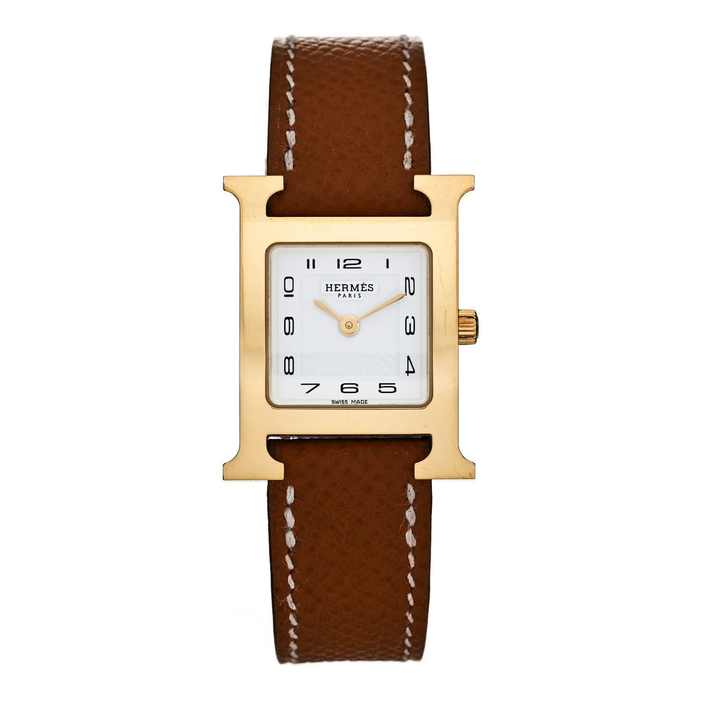 Stainless Steel Epsom 21mm Heure H Hour Quartz Watch Gold