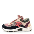 Tweed Suede CC Sneakers 38.5 Navy Red Multicolor