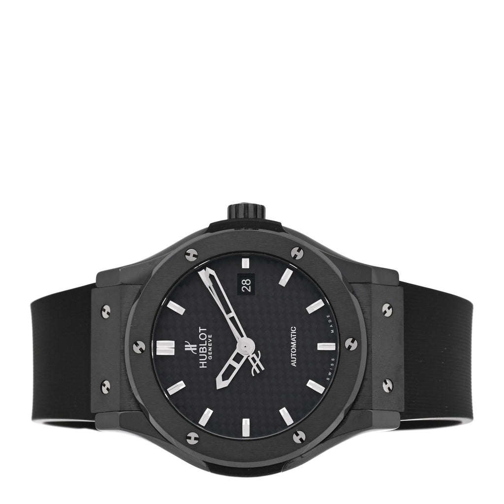 Ceramic Rubber 42mm Classic Fusion Black Magic Automatic Watch Black 542.CM.1770.RX