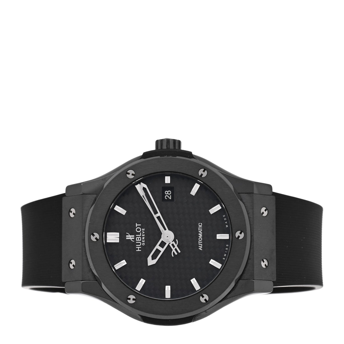 Ceramic Rubber 42mm Classic Fusion Black Magic Automatic Watch Black 542.CM.1770.RX