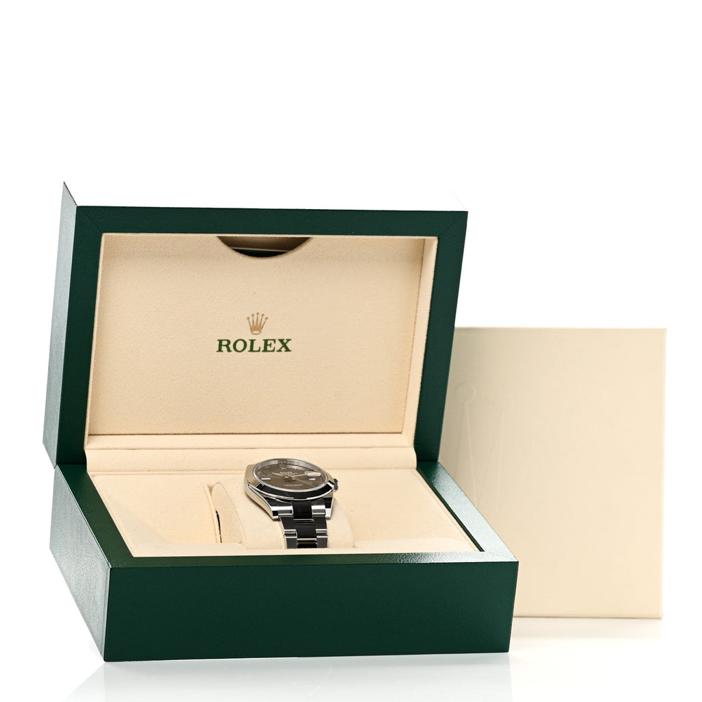 Stainless Steel 41mm Oyster Perpetual Wimbledon Datejust Watch Slate 126300