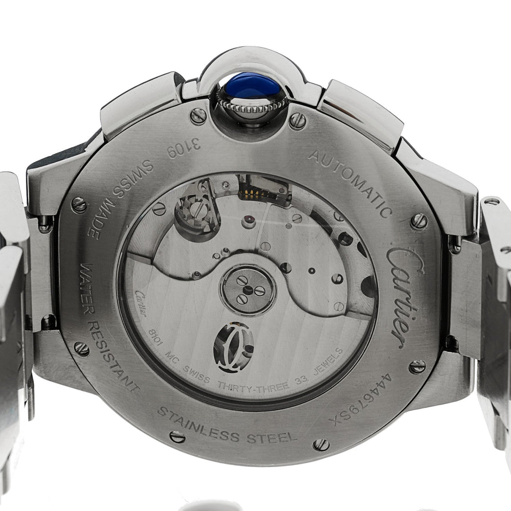 Stainless Steel 44mm Ballon Bleu De Cartier Chronograph Automatic Watch