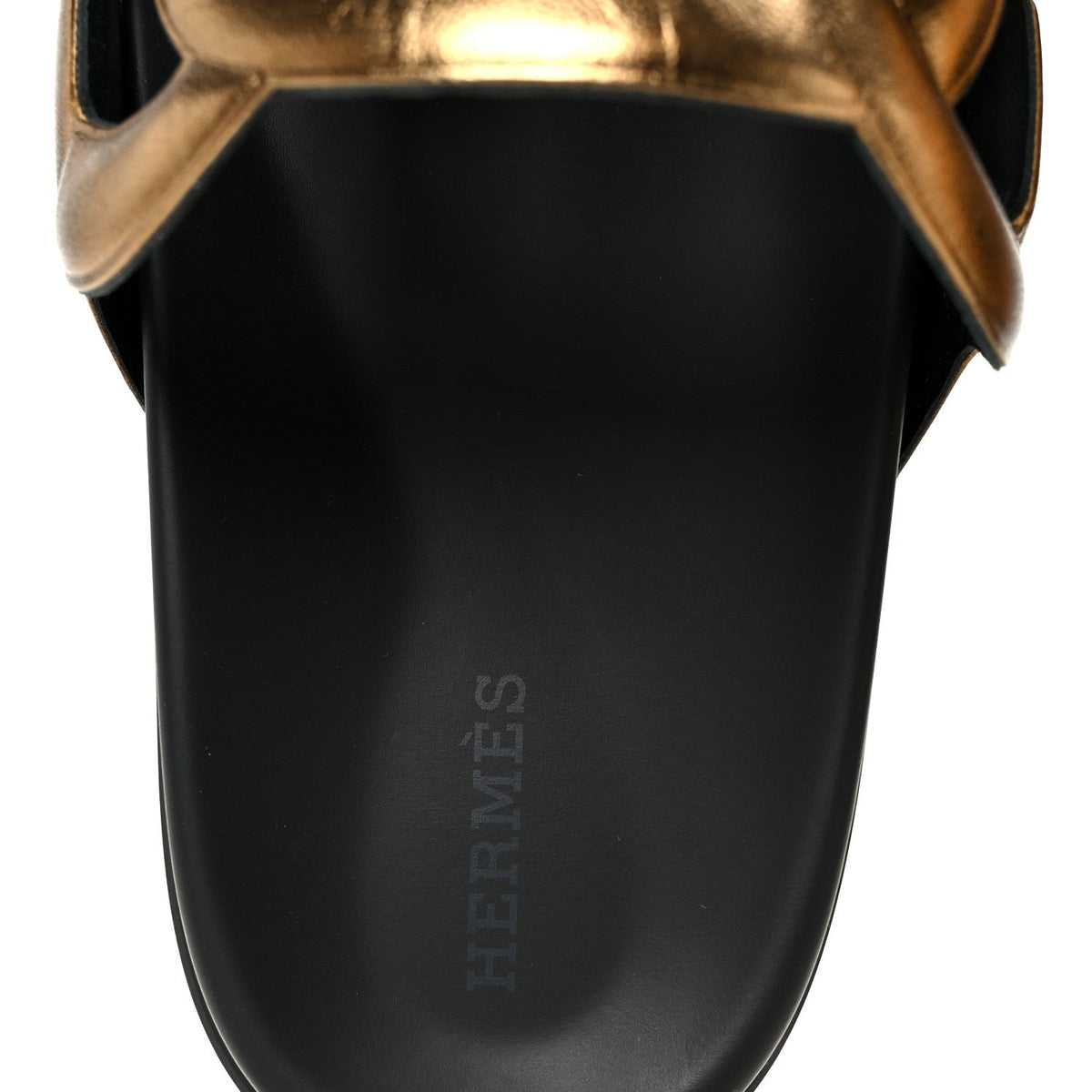 Metallic Nappa Extra Sandals 40 Black Gold