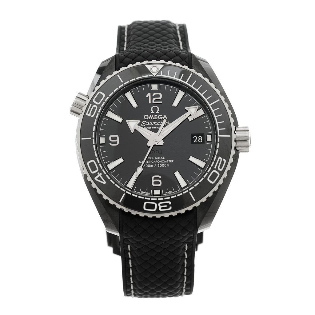 Ceramic Titanium Rubber 39.5mm Seamaster Planet Ocean 600M Automatic Watch Black 215.92.40.20.01.001