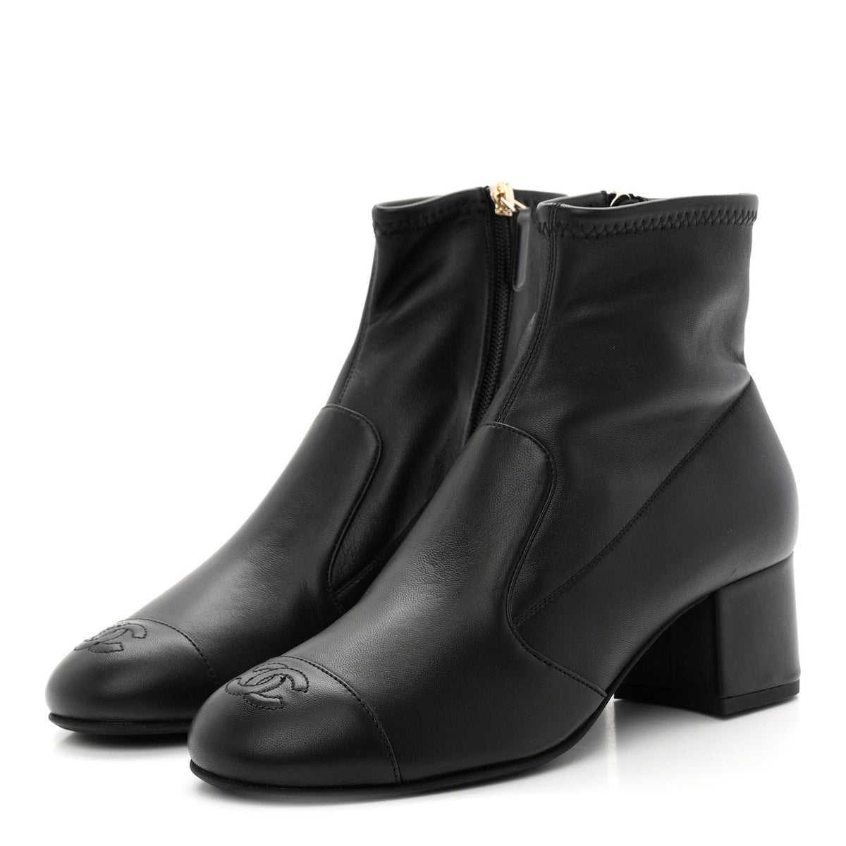 Lambskin Ankle Boots 38 Black
