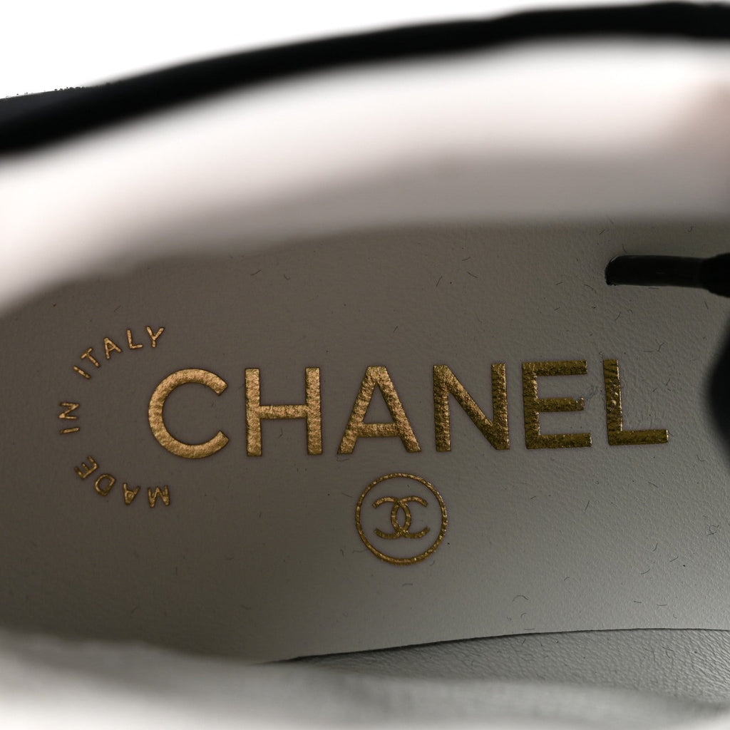 Velvet Chain Lace Up CC Short Boots 35.5 Black
