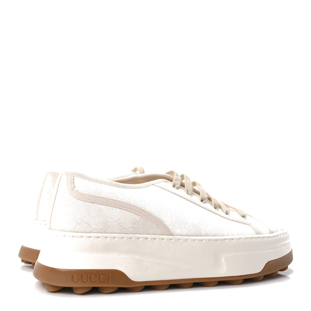 GG Monogram Mens 1977 Tennis Platform 52mm Sneakers 11 Great White Mystic White