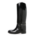 Brushed Calfskin Michelangelo Slim Horsebit Riding Boots 38 Luscious Green