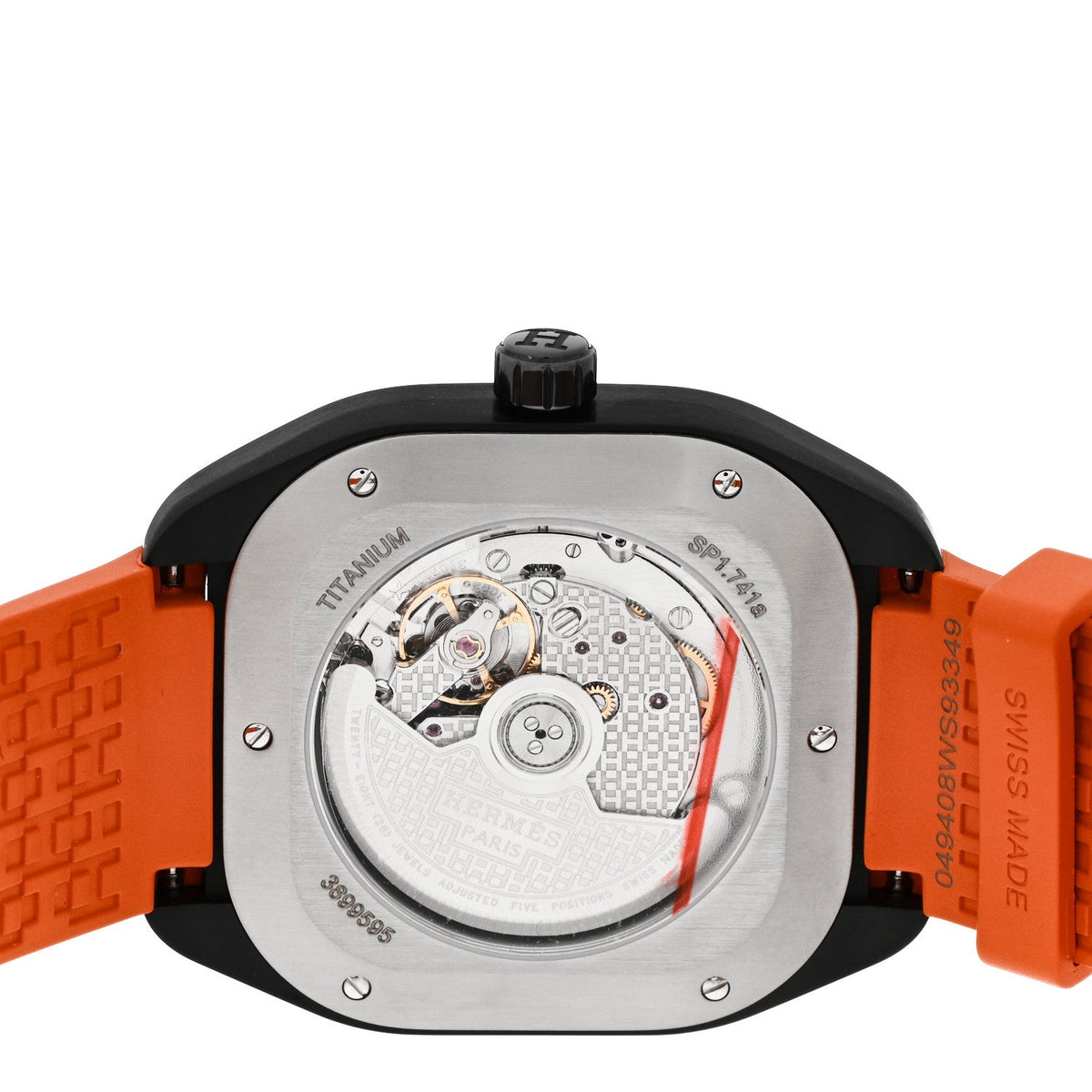 DLC Coated Titanium Rubber 39mm H08 Automatic Watch Orange