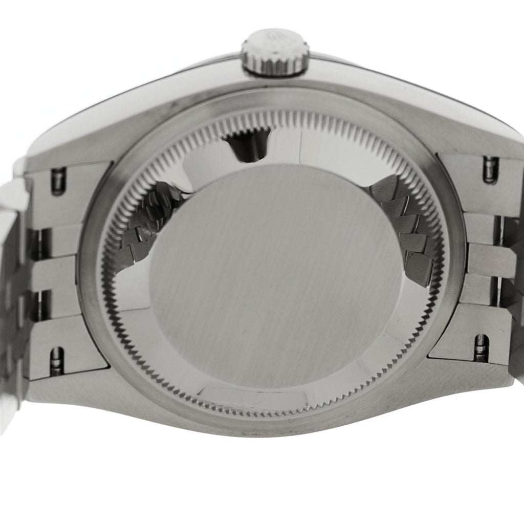 Stainless Steel 36mm Oyster Perpetual Datejust Watch Bright Black 126200