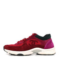 Suede Calfskin CC Sneakers 40 Burgundy Red
