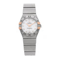 Stainless Steel 18K Red Gold Diamond Mother of Pearl 24mm Constellation Quartz Watch 123.20.24.60.55.005