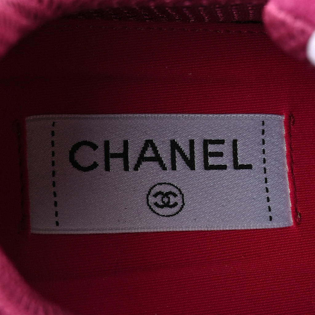 Suede Calfskin Logo Sneakers 37 Dark Pink