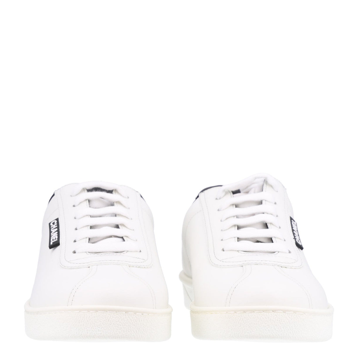 Calfskin CC Womens Sneakers 37.5 White