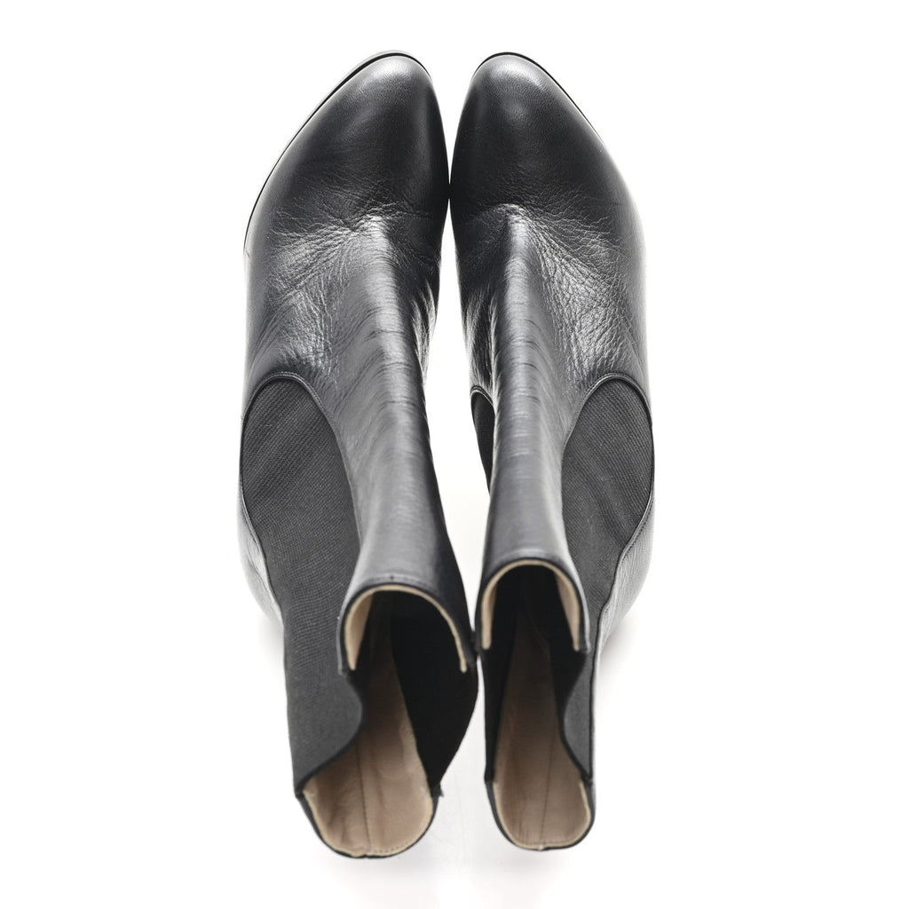 Calfskin Interlocking CC Calf Boots 38.5 Black