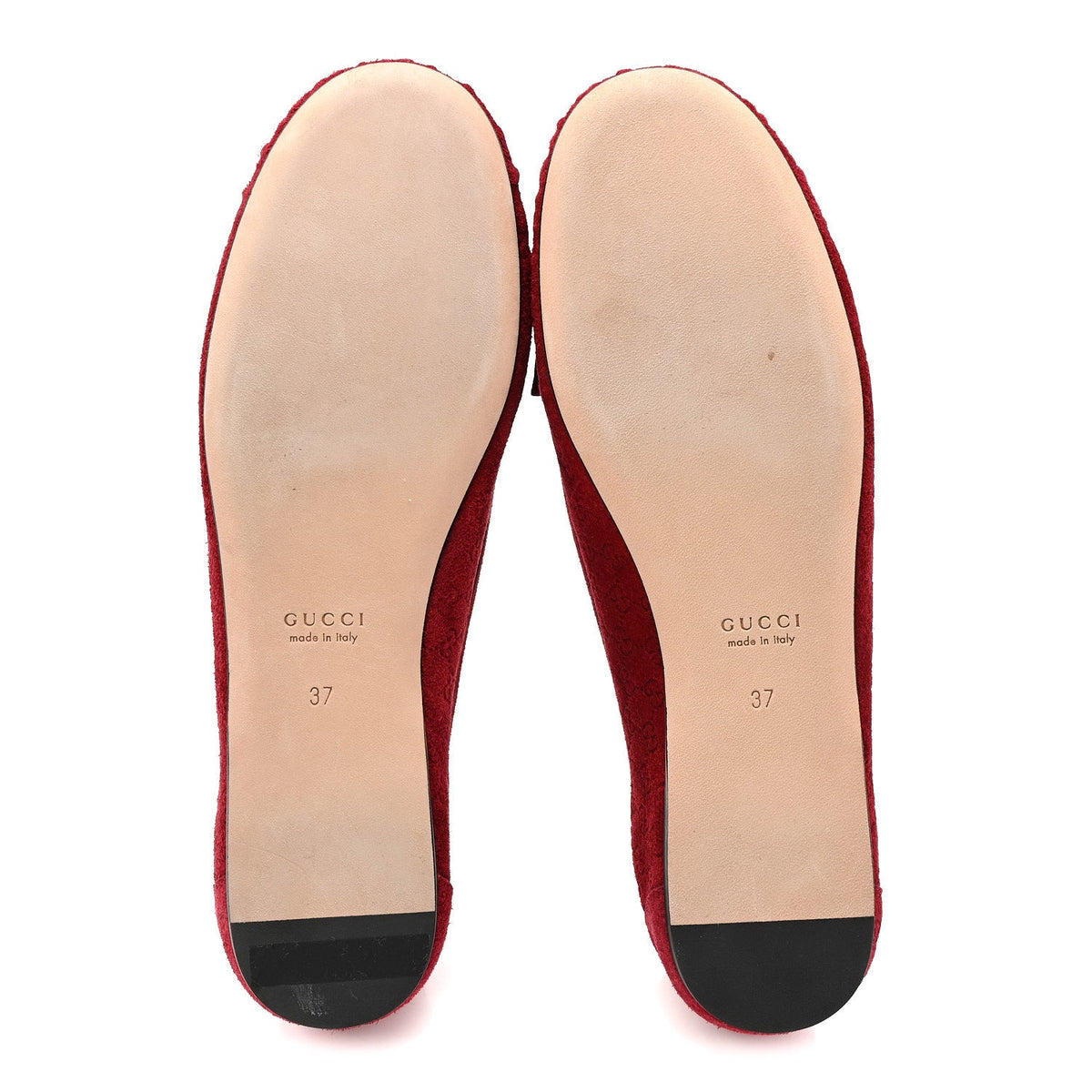 Suede Micro GG Horsebit Womens Kensington Moccasin Loafers 37 Rosso Ancora