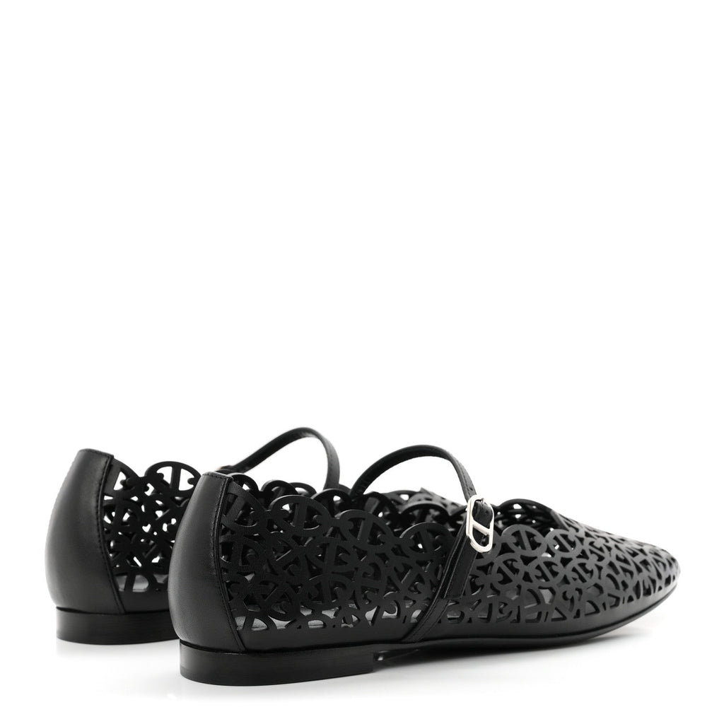 Calfskin Meli Ballet Flats 38.5 Black