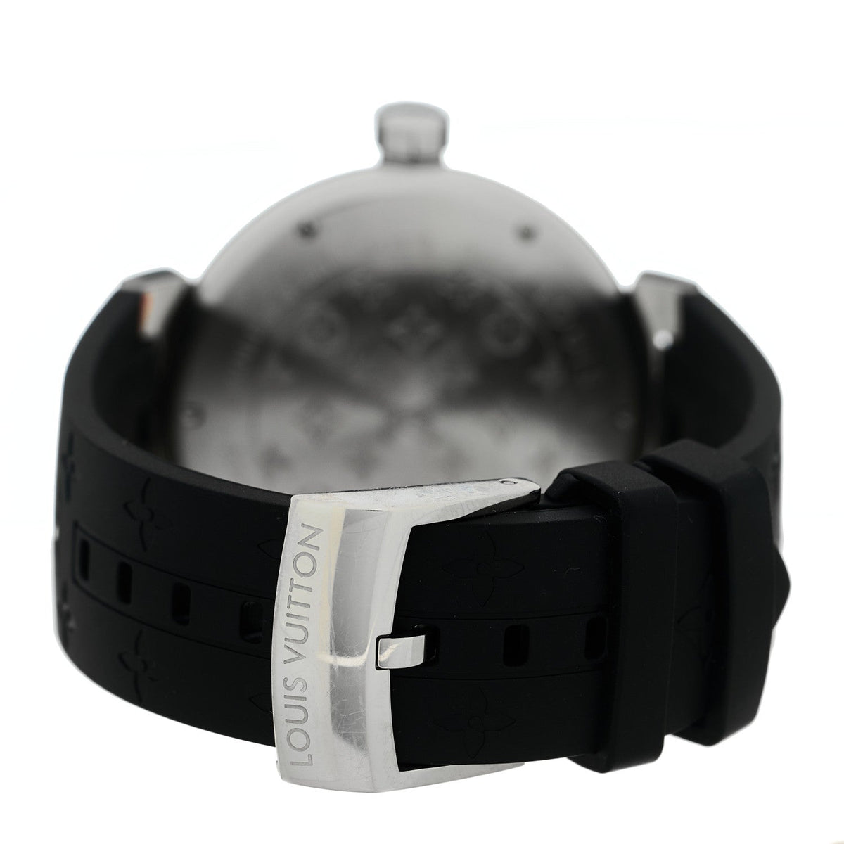 Stainless Steel Monogram 39mm Tambour Vernis Quartz Watch