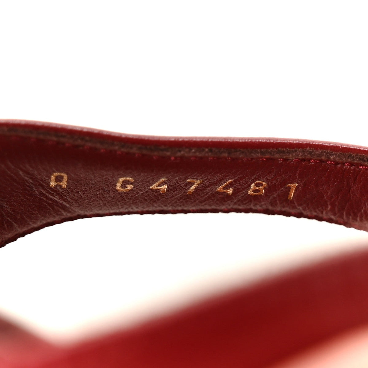 Lambskin CC Thong Sandals 38 Burgundy