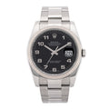 Stainless Steel 18K White Gold 36mm Oyster Perpetual Datejust Watch Black 116234