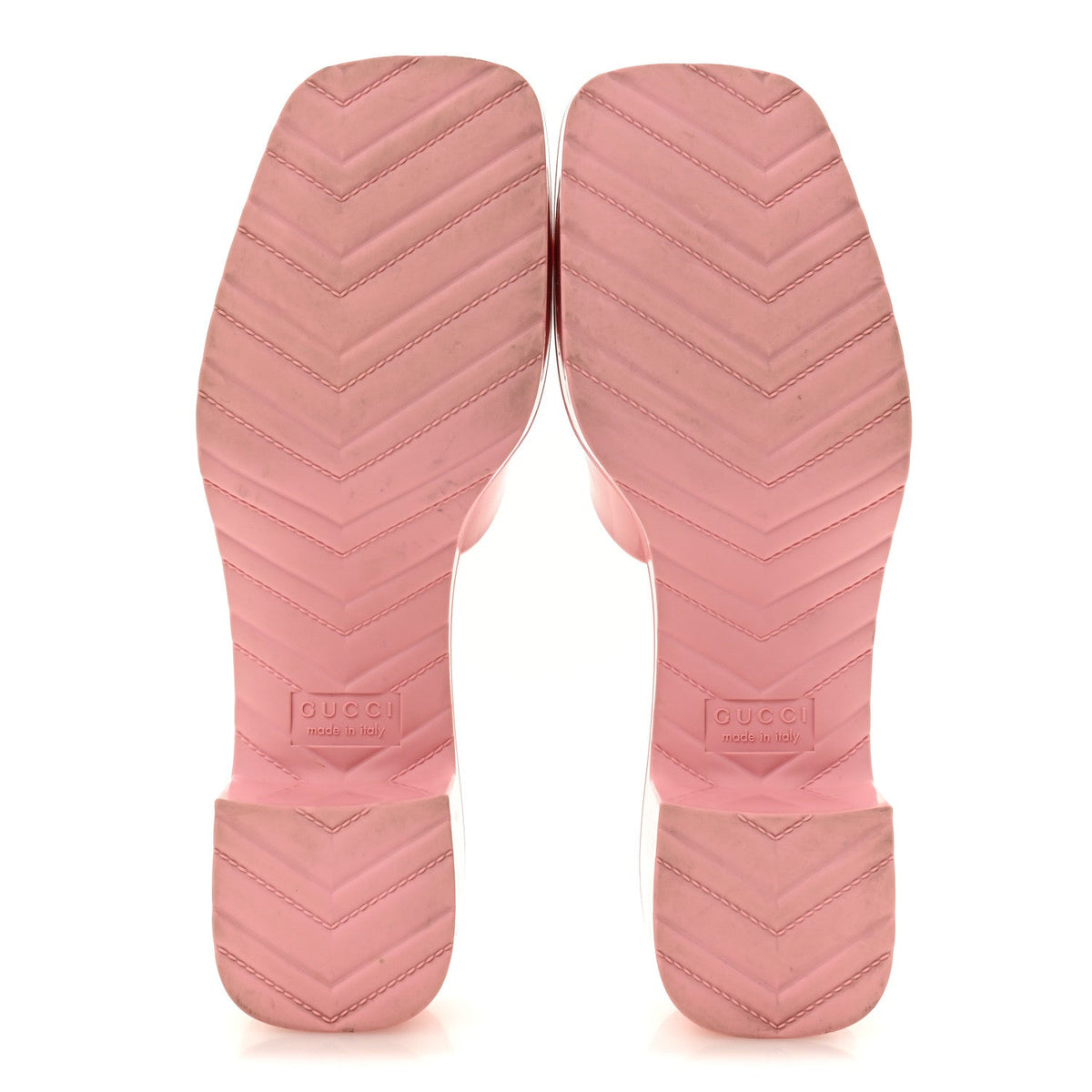 Rubber Gucci Logo Womens Platform 20/60mm Slide Sandals 38 Wild Rose