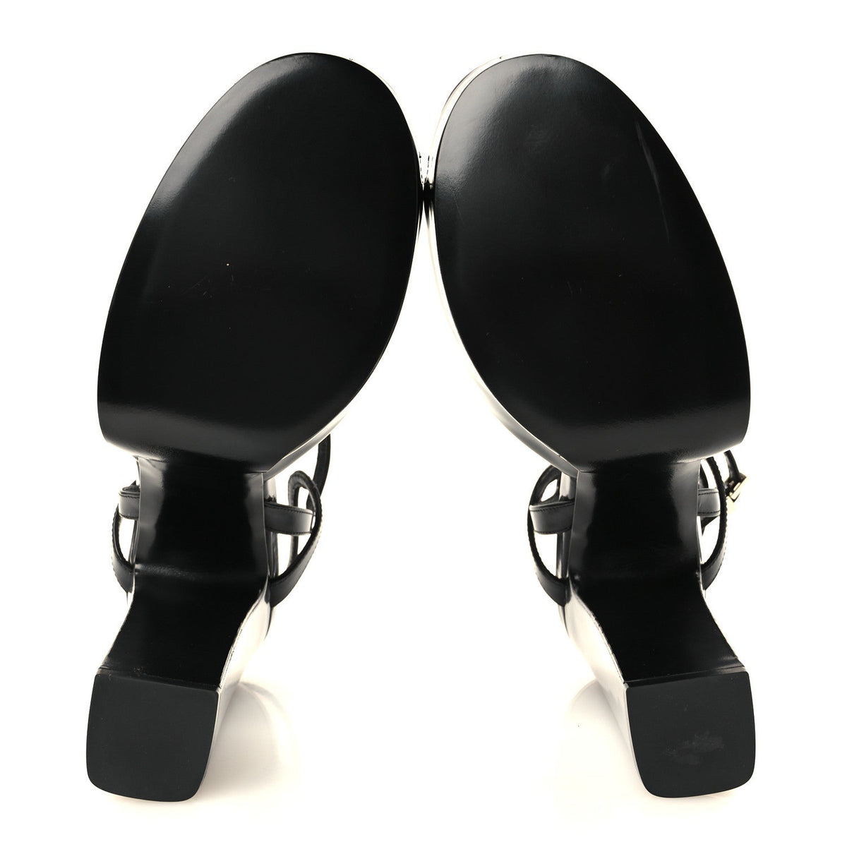 Regent Calfskin Nizza 95mm Platform Sandals 39 Black