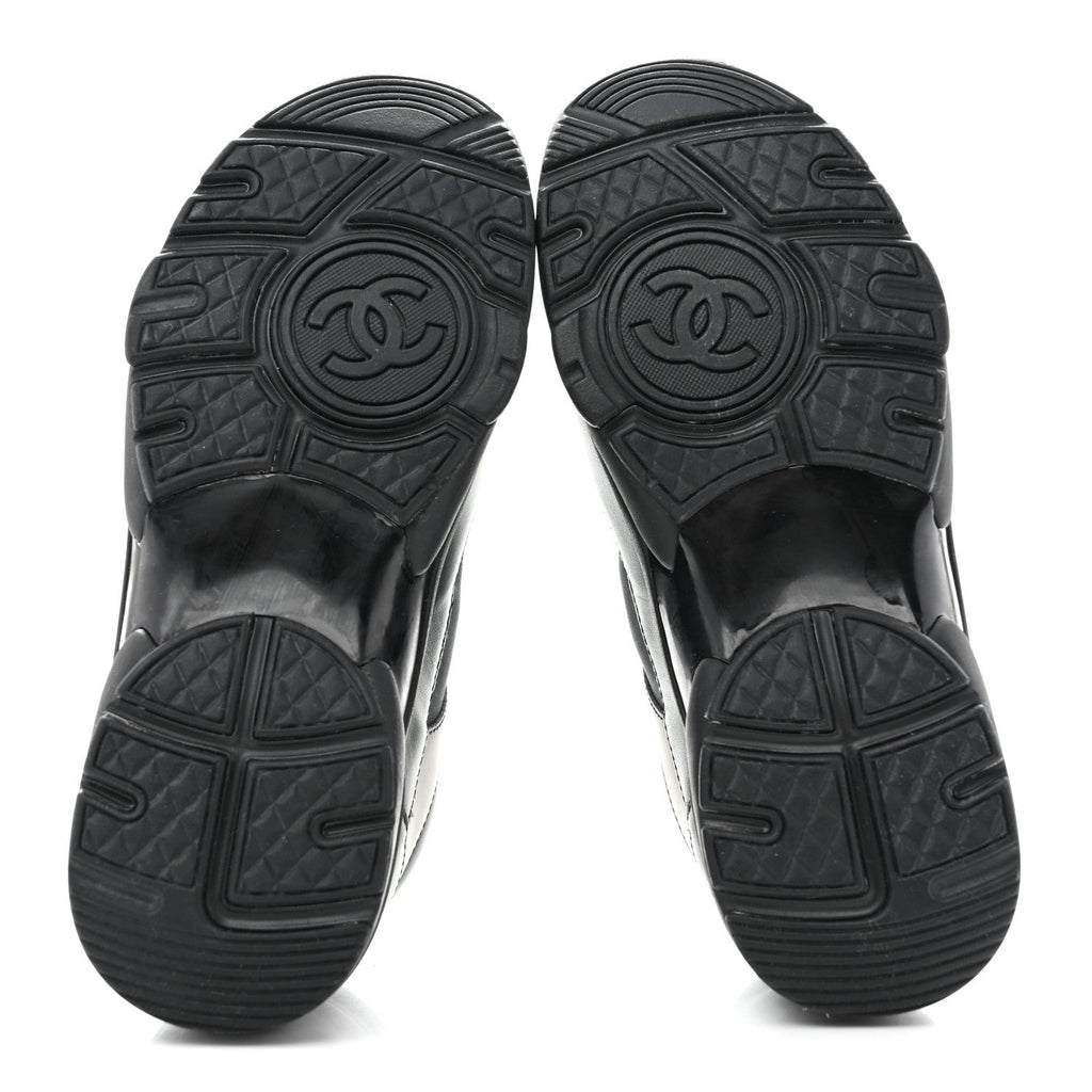 Calfskin Lambskin CC Uniform Sneakers 36 Black