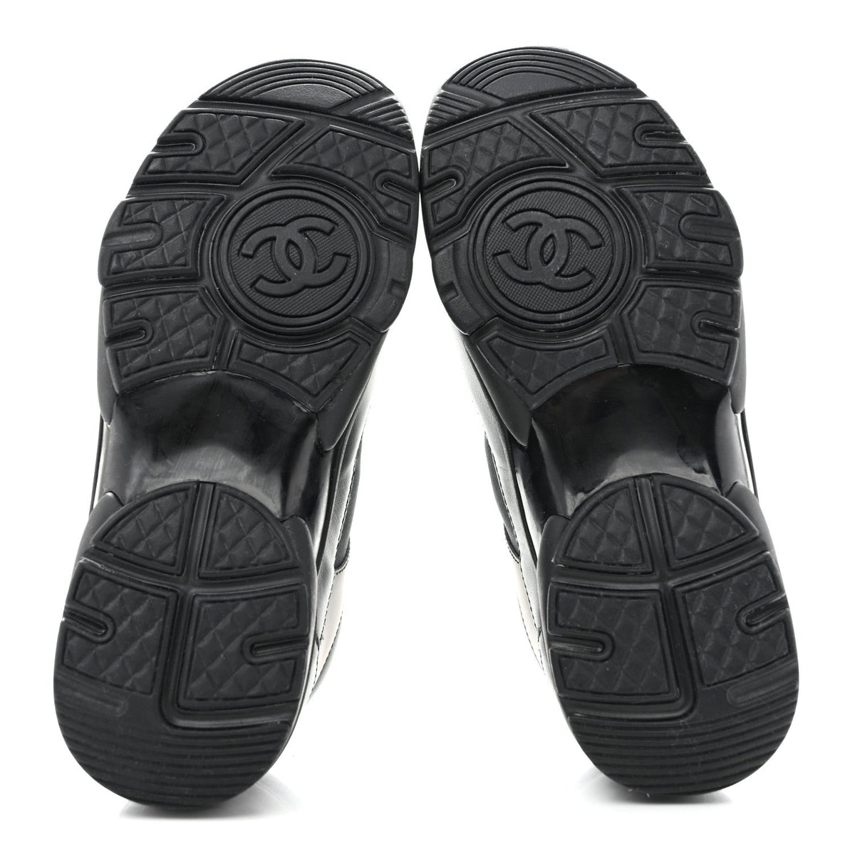 Calfskin Lambskin CC Uniform Sneakers 36 Black