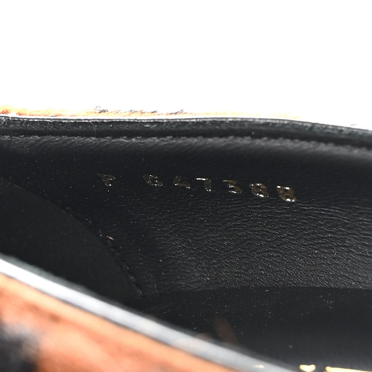 Pony Hair Lambskin Pumps 40 Brown Black