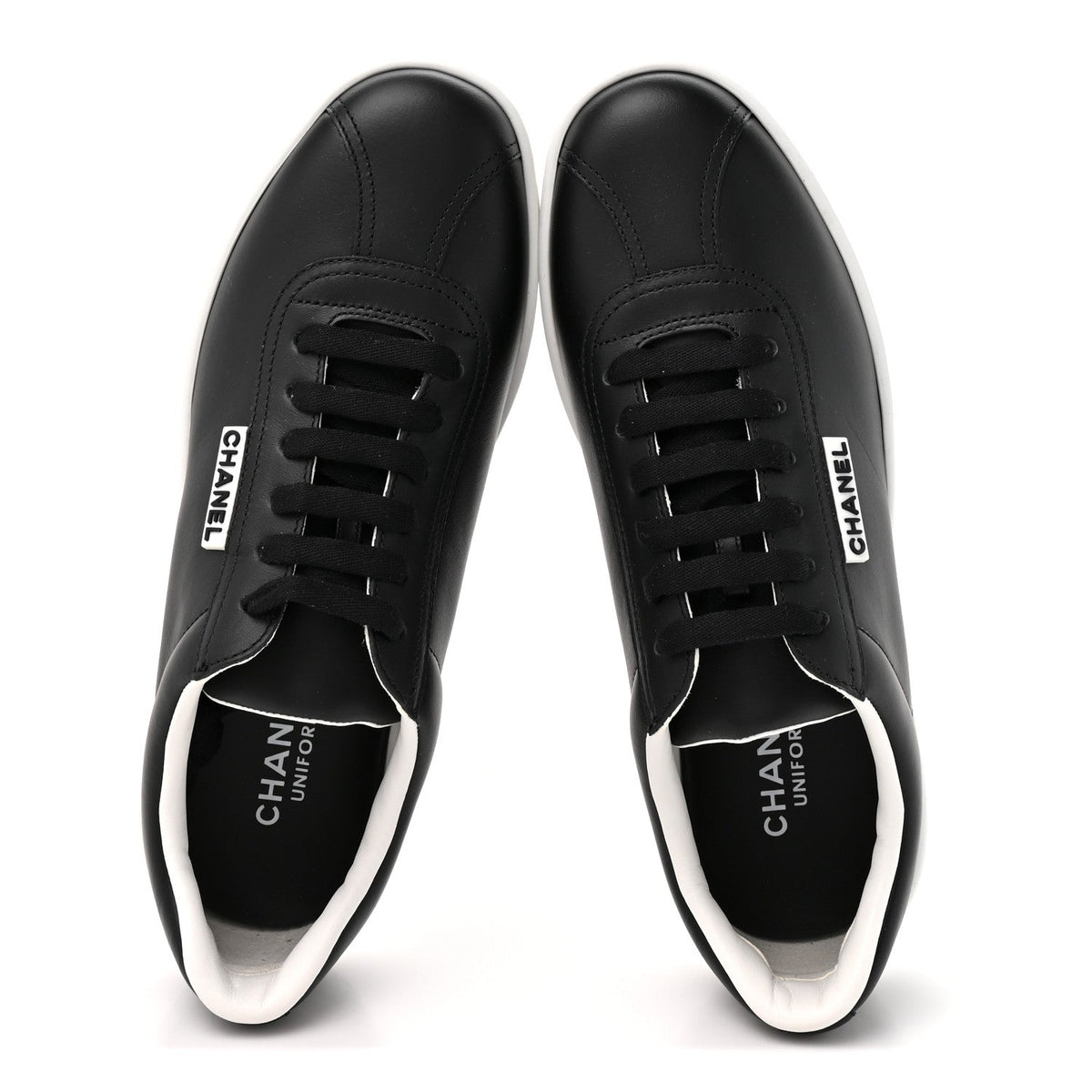 Calfskin CC Uniform Womens Sneakers 39 Black