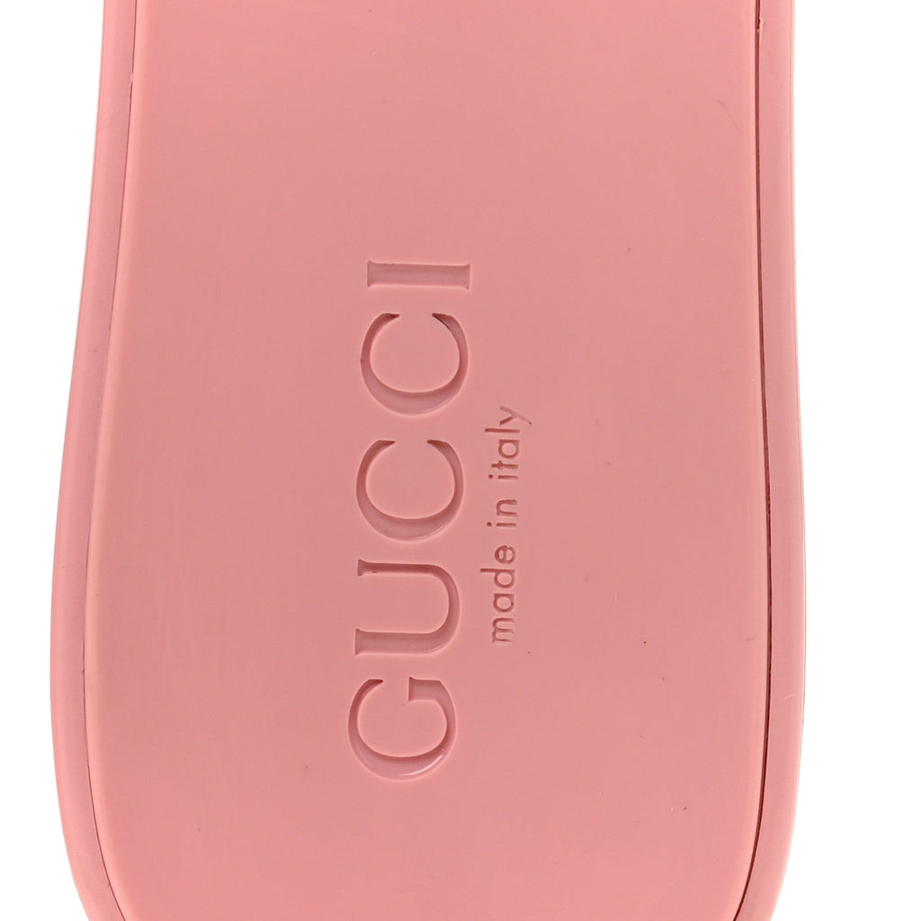 Rubber Gucci Logo Womens Platform 20/60mm Slide Sandals 38 Wild Rose