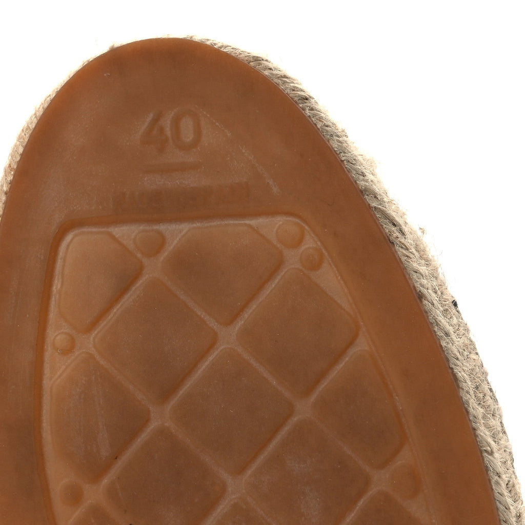 Lambskin CC Espadrilles 40 Beige Black