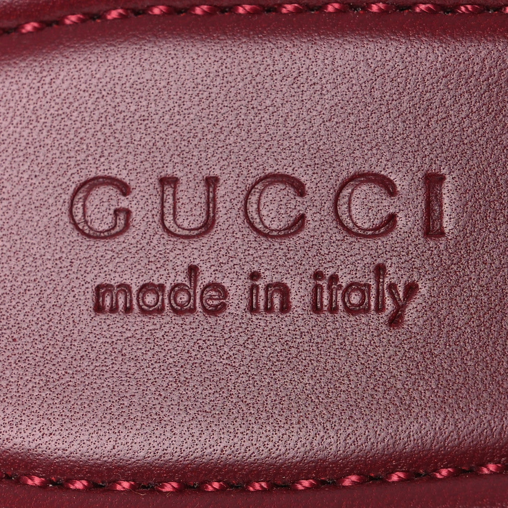 Calfskin Monogram Horsebit Womens Slide Sandals 38.5 Rosso Ancora