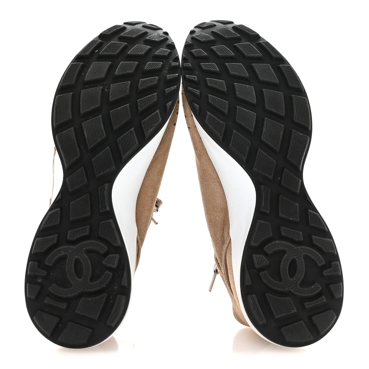 Suede Goatskin CC Sneakers 36 Dark Beige
