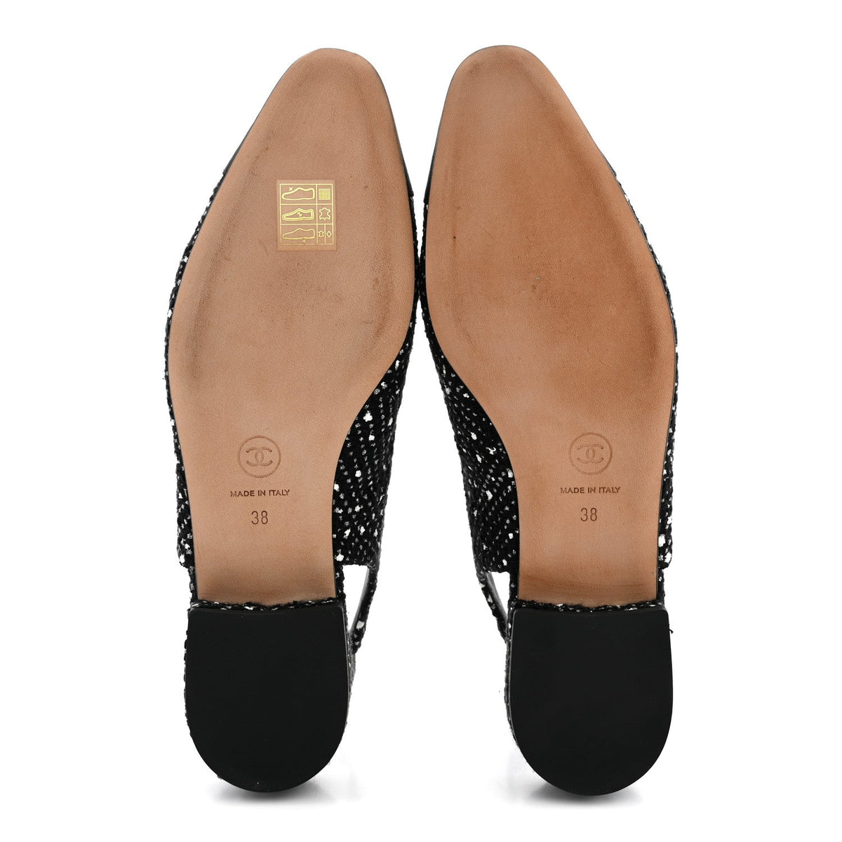 Cotton Tweed Grosgrain Cap Toe Lace Up Slingbacks 38 Black Silver White