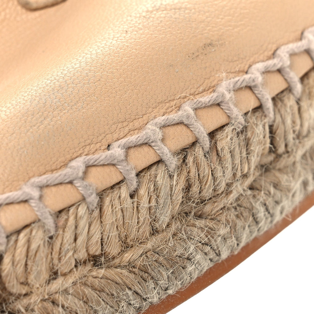 Lambskin CC Espadrilles 37 Beige Black