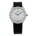 Stainless Steel Alligator Diamond Bezel Mother of Pearl 38mm Arceau Quartz Watch Noir