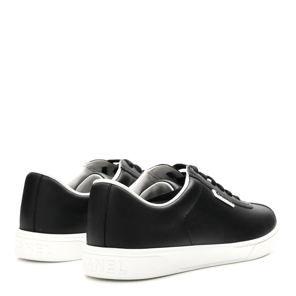 Calfskin CC Womens Sneakers 40 Black