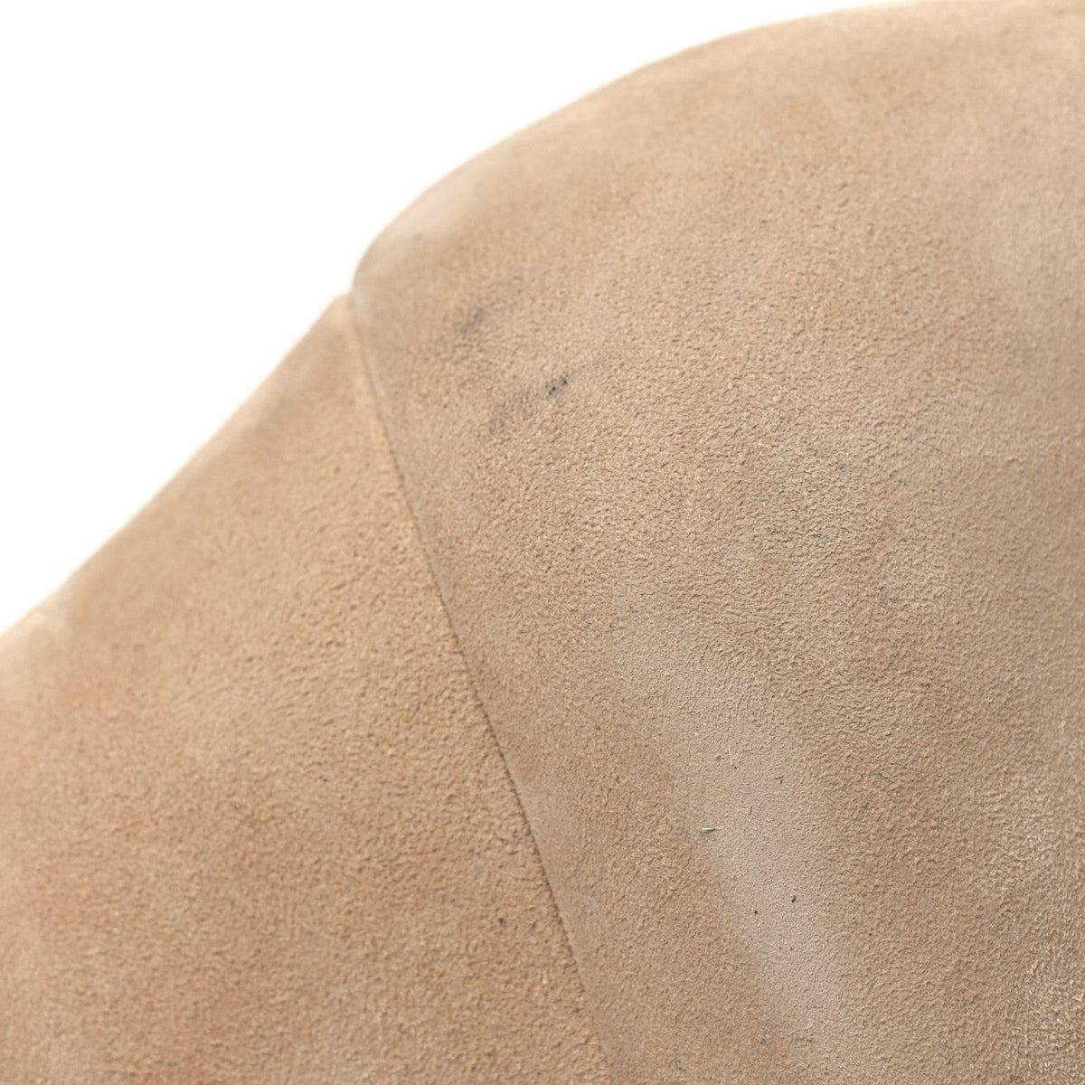 Suede Satin Cap Toe Low Heel Pumps 36 Beige Black