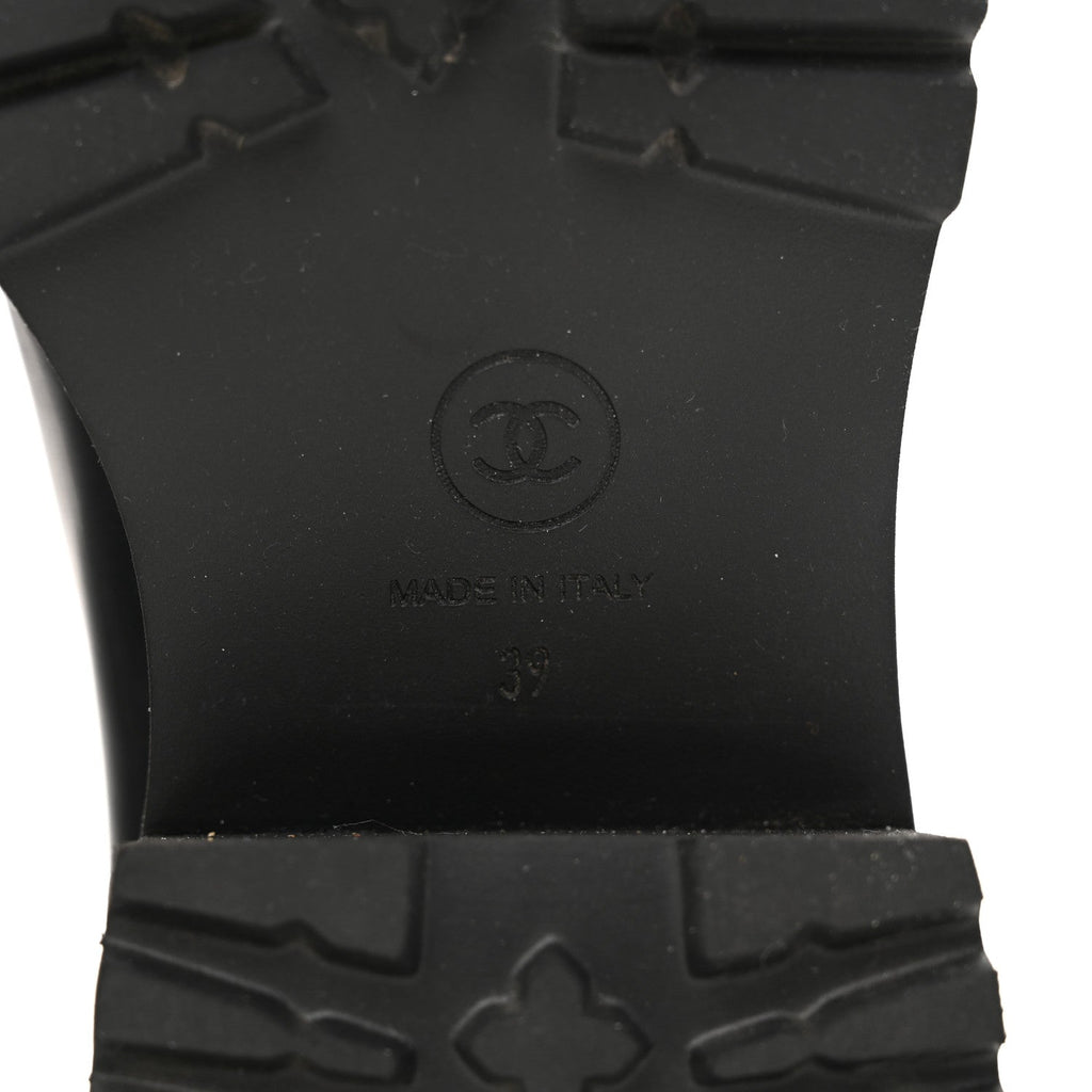 Calfskin CC Ankle Boots 39 Black