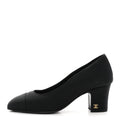 Grosgrain Cap Toe Uniform Pumps 35 Black