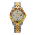 Stainless Steel 18K Yellow Gold Diamond Ruby 40mm GMT-Master II Oyster Perpetual Date Watch Root Beer 16713